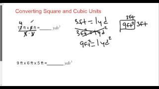 Converting square and cubic ft to yards