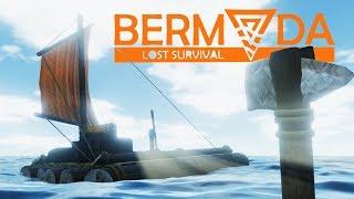 SURVIVNG on FISH and Building a LIFE RAFT  - Bermuda - Lost Survival Game