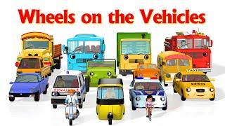 Wheels On The Bus Go Round And Round Vehicles 2 - 3D Nursery Rhymes & Songs for Kids