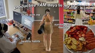 introvert diaries  7AM productive morning routine sunday reset healthy habits studying adulting