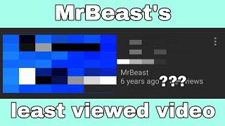 MrBeasts LEAST VIEWED VIDEO less than 2700 views