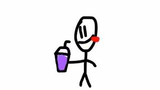 Stickman drinks the Grimace Shake