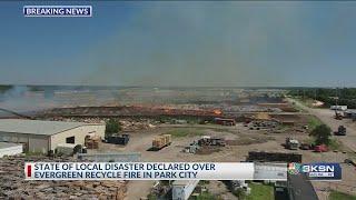 County declares local disaster for Evergreen Recycle fire