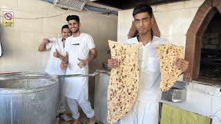 ORIGINAL SANGAK BREAD  The Process of Making the Iranian SANGAK Bread  PERSIAN Bakery