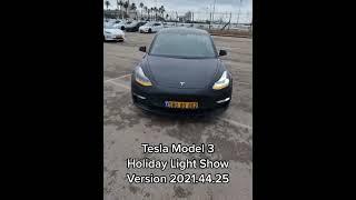 Tesla Model 3 Holiday Light Show Video by @TomerHacohen  2021.44.25 #Tesla #Shorts #Holidays