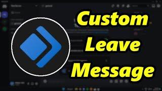 Setup Leave Message Using Dyno In Discord