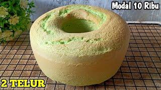 TERBARU BOLU PANDAN 2 TELUR NO MIXER TAKARAN SENDOK HASILNYA MONTOK DAN EMPUK