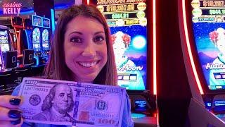 $100 into four different slot machines