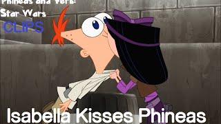 Phineas and Ferb Star Wars - Isabella Kisses Phineas