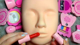 ASMR Wooden Makeup on Mannequin Whispered