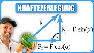 Kräftezerlegung in der Physik Kräfteparallelogramm