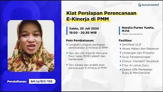 Overview GIC #102  Kiat Persiapan Perencanaan E-Kinerja di PMM