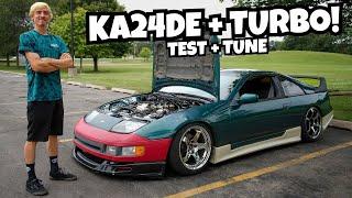 FIRST START + TEST DRIVE + TUNE + DRIFT 300zx KA24de Turbo