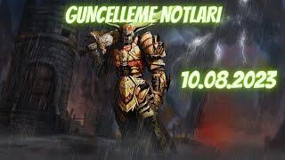 Knight Online güncELLEME Notları 10.08.2023