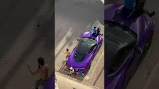 Kids get scared with a supercar prank. #corvette #funny #c8 #car #foryou #ferrari #mycar #shorts