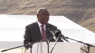 President  Ramaphosa addresses the event to launch of Phase 2 of the Lesotho Highlands Water Project