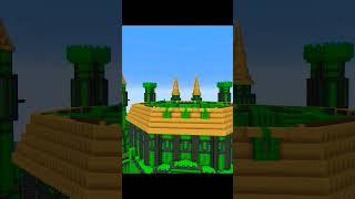 I Built A GIANT EMERALD CASTLE In Minecraft Hardcore  #shorts #gamebeat