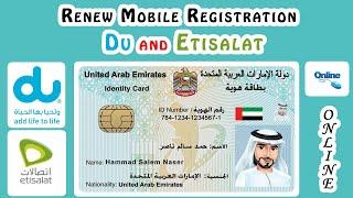 How to renew SIM Card registration  Du and Etisalat in UAE  English Easy Steps
