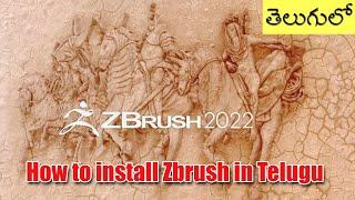 How to install Zbrush  Zbrush installation in Telugu