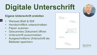 Tutorial Digitale Unterschrift erstellen