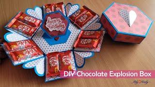 Chocolate explosion box for Valentines dayBirthdayAnniversary Tutorial video