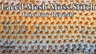 Crochet A Lace Mesh Moss Stitch Simple One Row Repeat Pattern