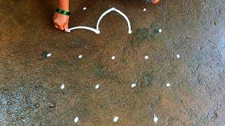 Vaigasi madham simple padi kolam5*3 Begginners rangoli pandaga muggulu Super Beautiful rangoli