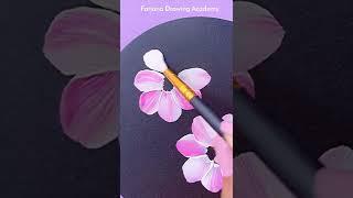 Easy Acrylic Painting for Beginners  How to paint Flowers  Painting Tutorials #Satisfying
