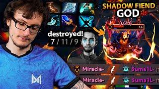 MIRACLE shows SUMAIL why hes called the SHADOW FIEND GOD of dota 2