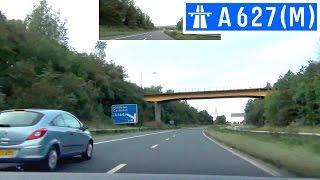 A627M Motorway - Front View with Rearview Mirror