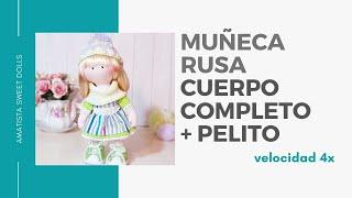 como hacer una muñeca Rusa de tela - RUSSIAN DOLL cuerpo y pelo  PARTE 1