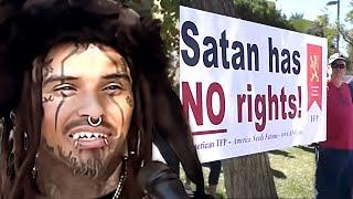 Satanic Temple Battles Christian Protesters In The Streets its wild