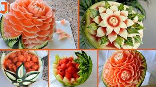 WATERMELON CARVING for PARTIES  5 Different Ideas  Watermelon Art and Tricks