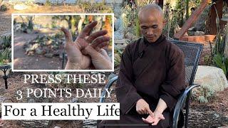 PRESS THESE 3 POINTS DAILY for A Healthy Life  Qigong Basic Acupressure Daily  4K Close Up