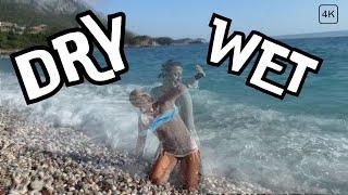 4K The Showdown Transparent Wet vs Dry Try on Haul  On the Beach