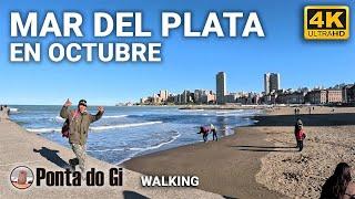 4K MAR DEL PLATA #walking OCTUBRE 2023 centro PLAYA costa TOUR virtual - Buenos Aires -ARGENTINA