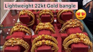 Light weight Gold bangle designs with weight & price  Gold bangle bala designs from senco gold