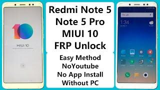 Redmi Note 5 Pro FRP Bypass  Xiaomi Redmi Note 5 Google Account Unlock  MIUI 10  Without PC 2021