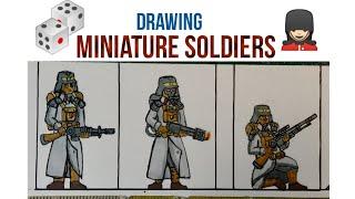 Drawing Miniature Soldiers for Wargaming #fypシ #drawing #wargaming #warhammer40k #toysoldiers #war