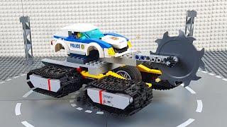 LEGO Cars and Trucks STOP MOTION Crane Excavator Toy Vehicles for Kids