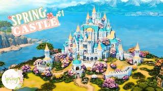 Spring Princess Castle PT1 The Sims 4  Speed Build