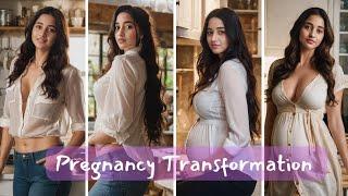 Marvellous Pregnancy Transformation of Cute Mother Week by Week Belly growth  13