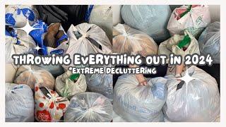 *FULL VIDEO* 30 DAYS OF DECLUTTERING  THROWING OUT EVERYTHING I OWN IN 2024  CLEANING MARATHON 