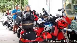 Crazy Girl biker scooting up her way to EUROPE Switzerland from SIngapore