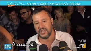 Matteo Salvini Chiedo agli italiani pieni poteri non scaldo le poltrone