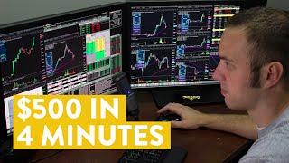 LIVE Day Trading  $500 in 4 Minutes With Options