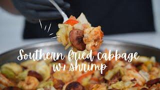 Southern Fried Cabbage with Cajun Shrimp  OneStopChop