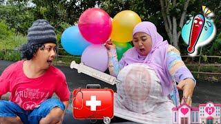 Drama Parodi ️  Ibu Hamil Lucu Sakit Perut Mau Melahirkan Gara-gara Gangguin Penjual Balon Keliling