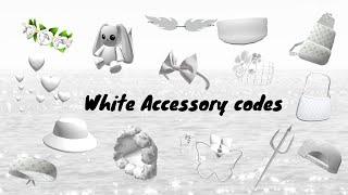 ROBLOX WHITE ACCESSORIES CODES for BrookhavenBloxburg and Berry avenueElsie codes