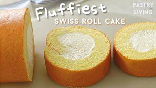 Fluffiest Roll Cake  Dojima Roll  Japanese Roll Cake
